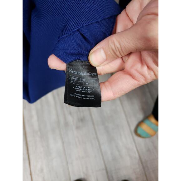 EUC Ermenegildo Zenga Men's Blue Long Sleeve Shirt Thin Stretch Lightweight XL - Picture 5 of 6